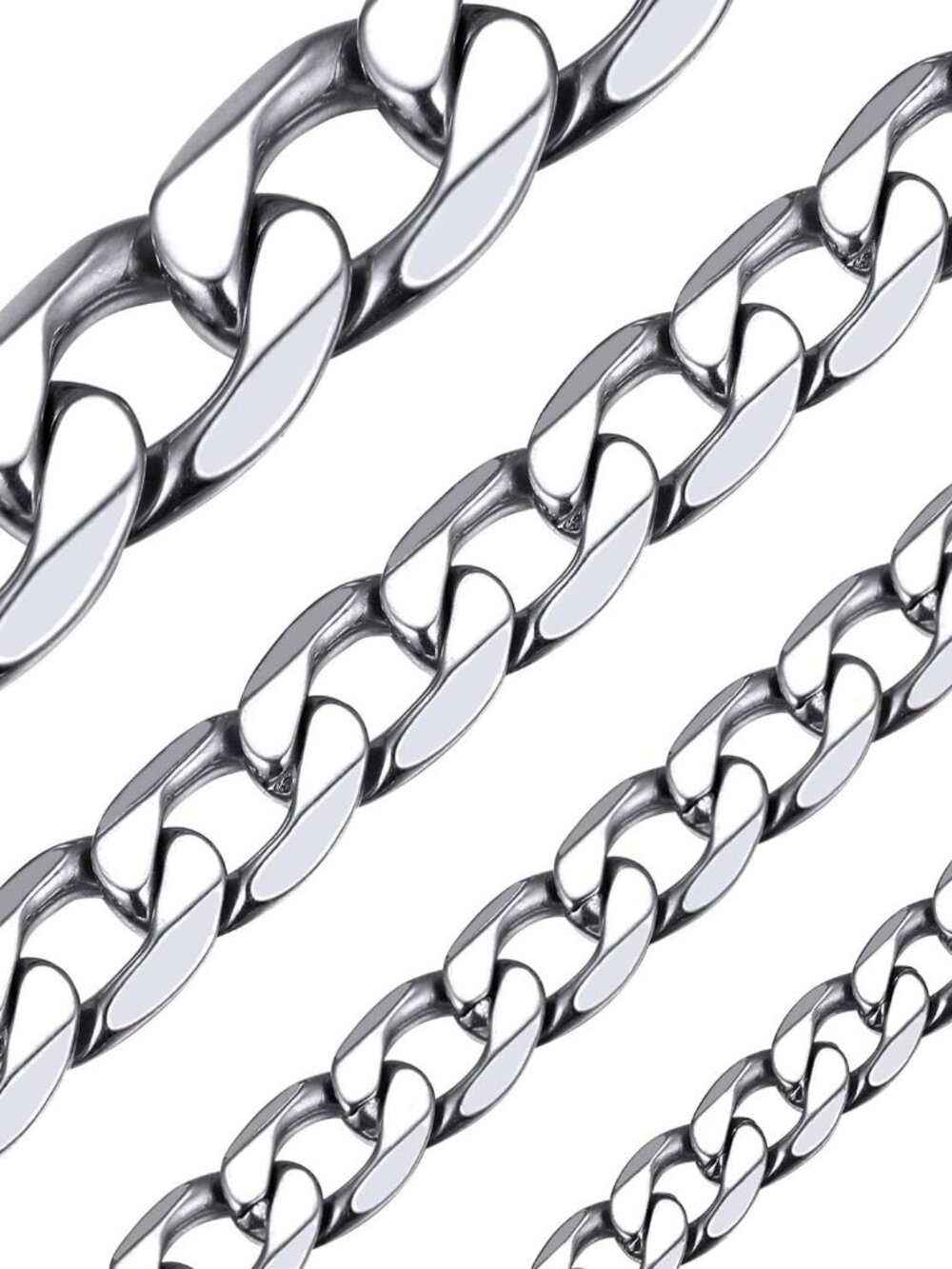 Stainless Steel Cuban Link Chain Necklace for Men Women, Black/14K Gold Plated F
